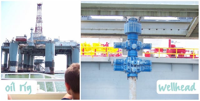oil rig collage