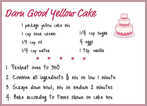 yellow cake recipe