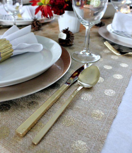 Natural & glam fall table