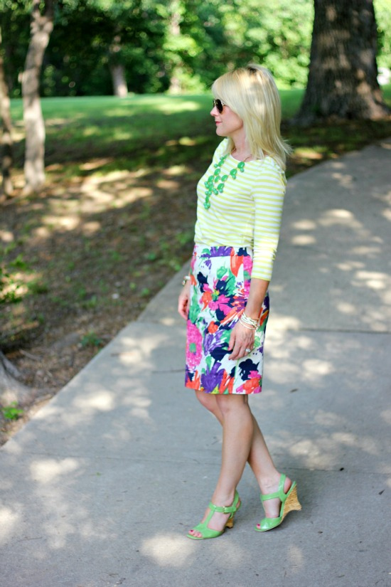 Hi Sugarplum | Bright Stripes & Floral outfit