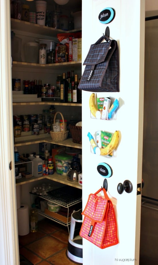 Hi Sugarplum | Organized Lunch Box Station