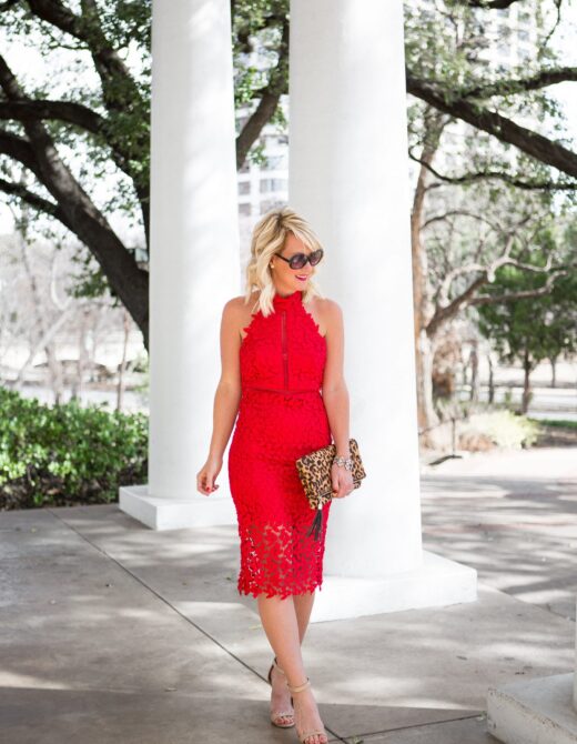 red lace dress