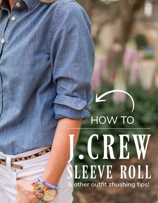 how to do the j.crew sleeve roll