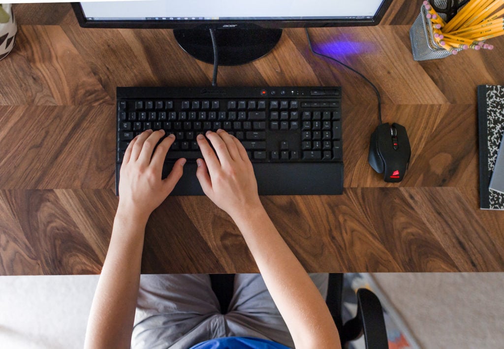 hands on a keyboard
