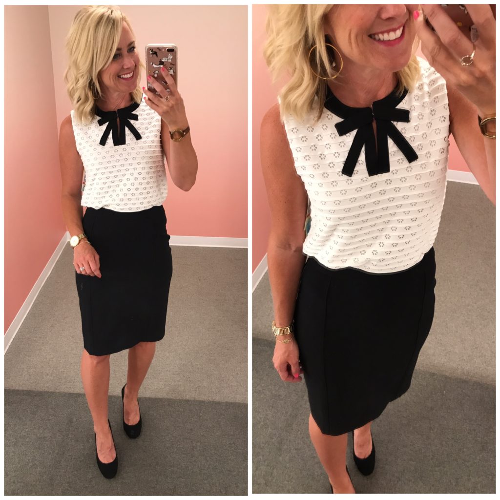 nordstrom anniversary sale cece bow top pencil skirt