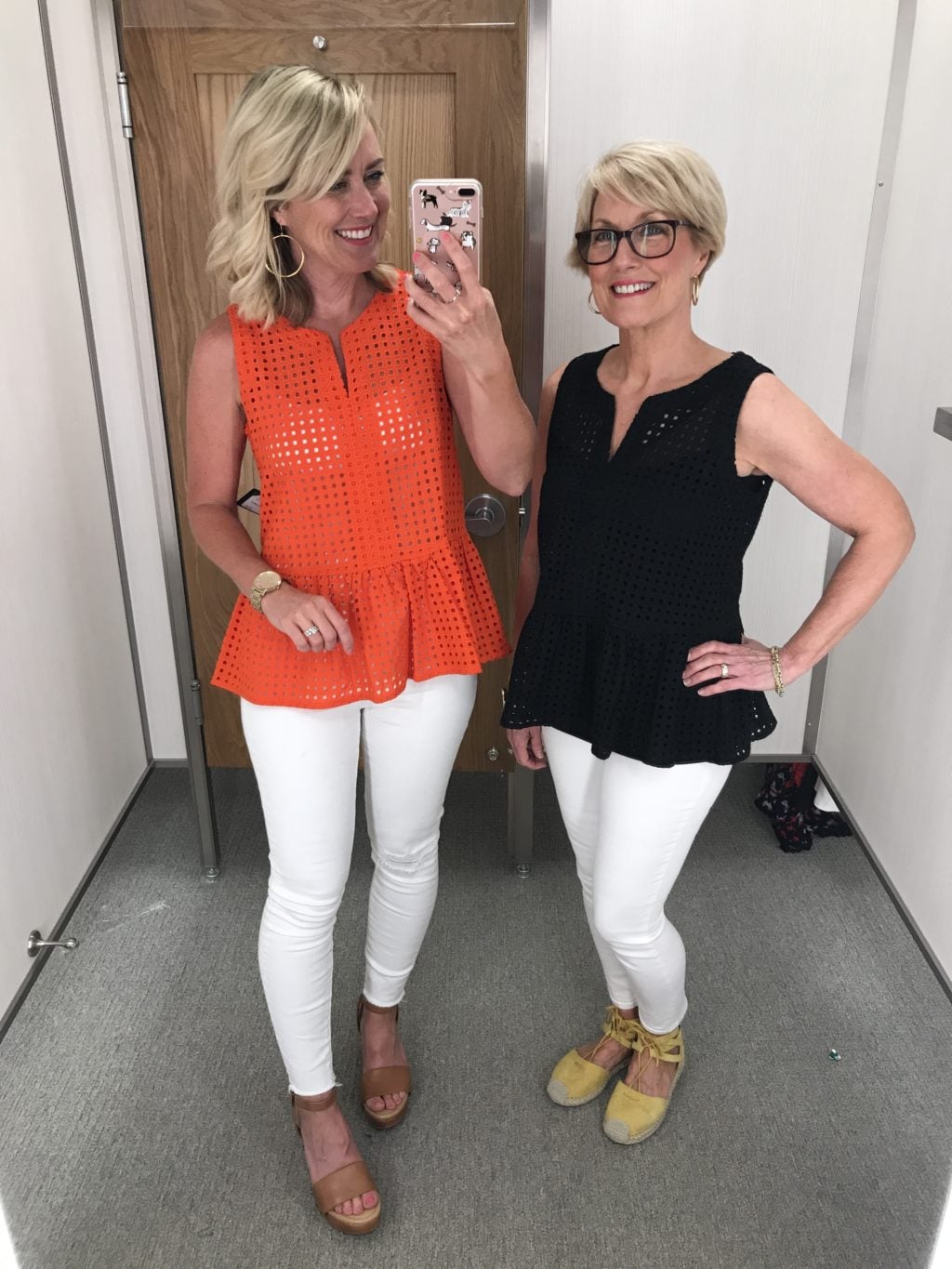 nordstrom eyelet peplum top 2