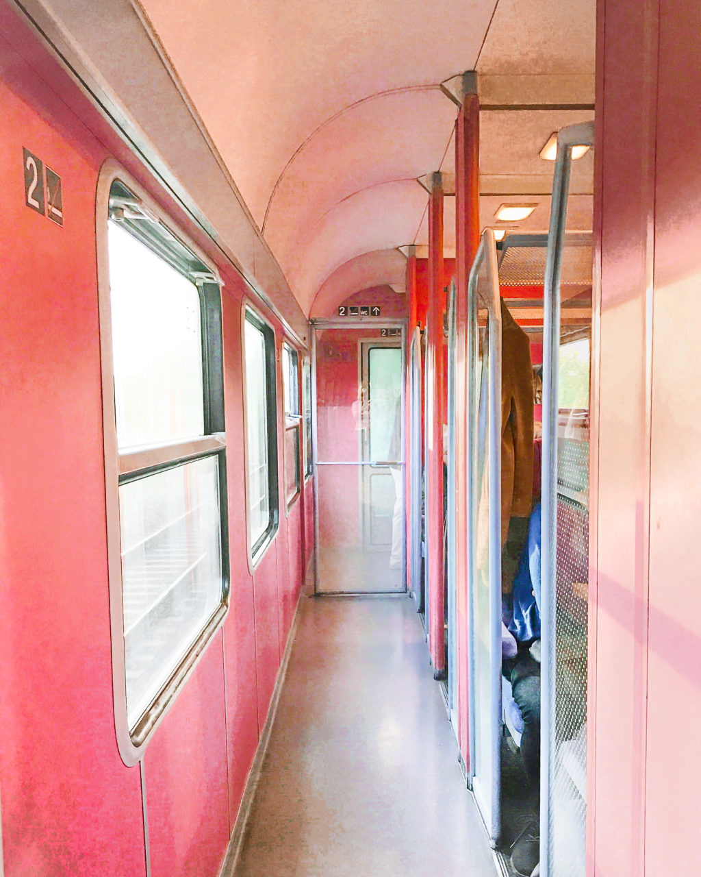 pink train car