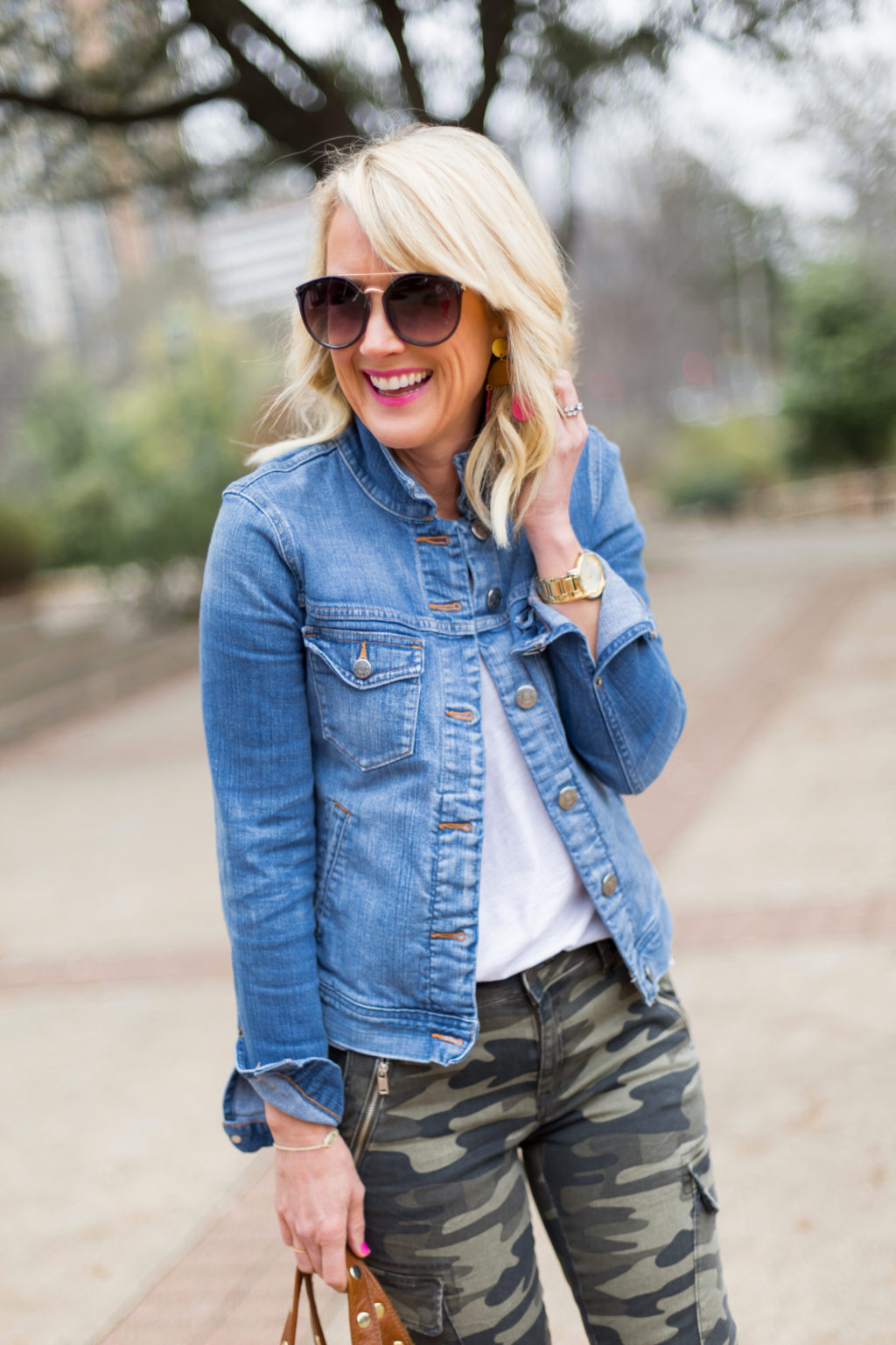 hi sugarplum camo spring outfit