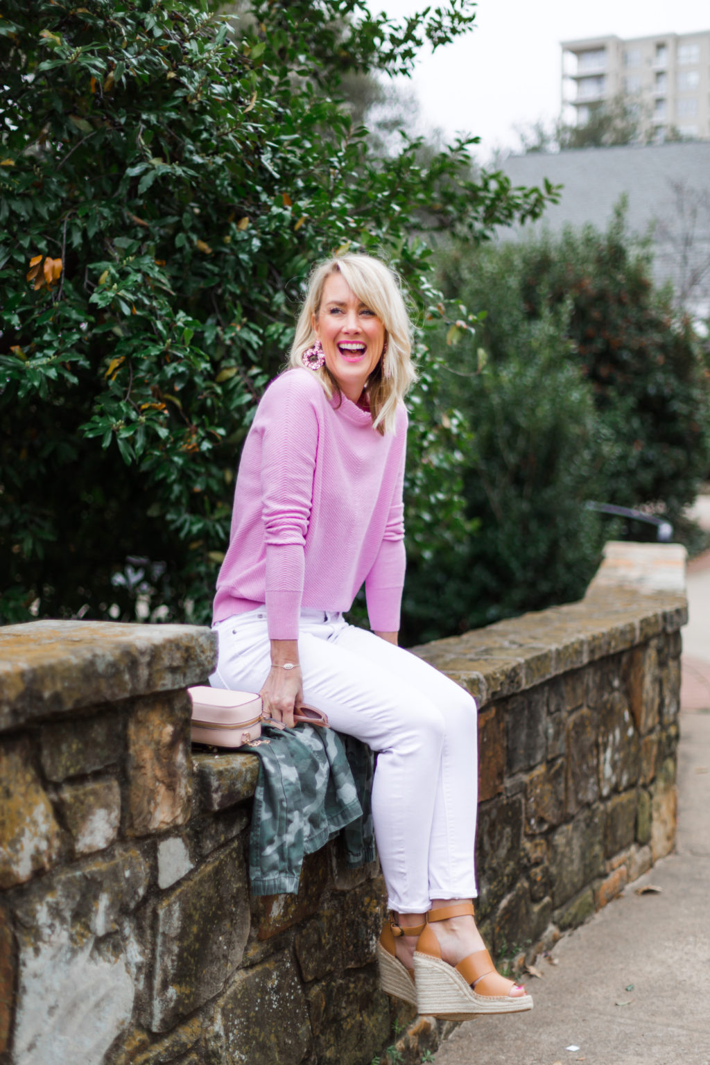 hi sugarplum camo spring outfit