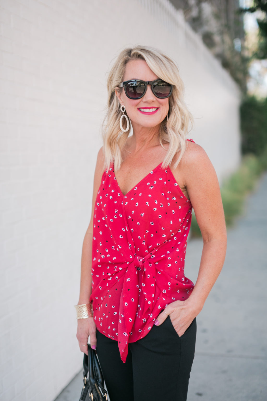 gibson hi sugarplum nordstrom collection monterosso camisole in red pink dot