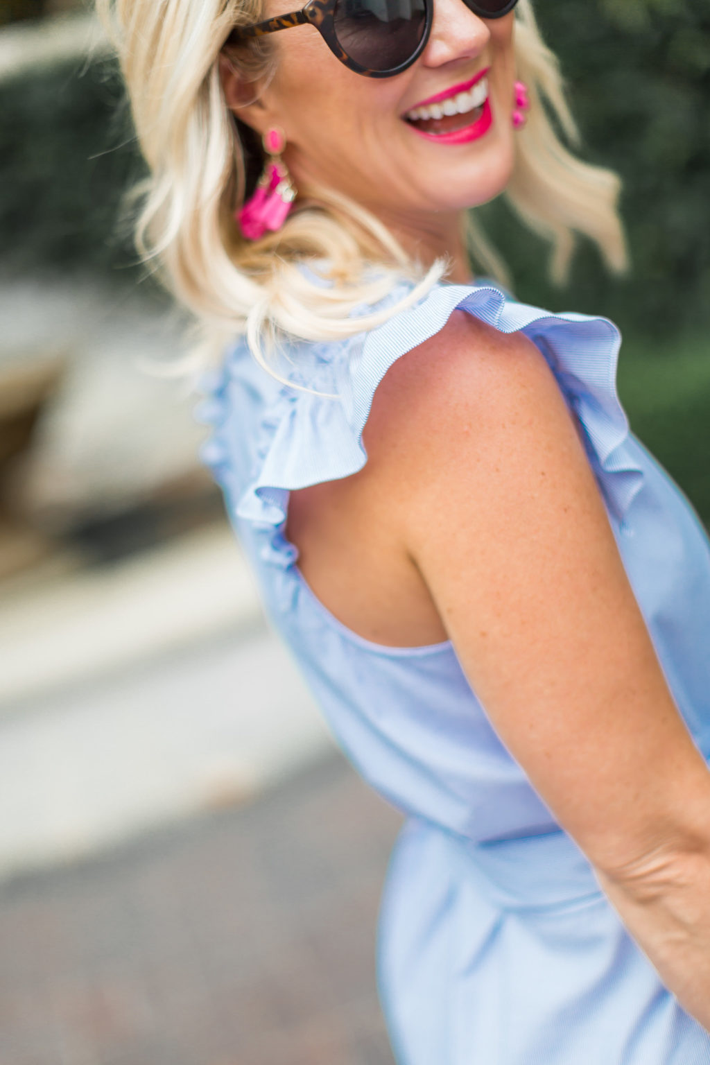 gibson hi sugarplum ruffle dress summer outfit
