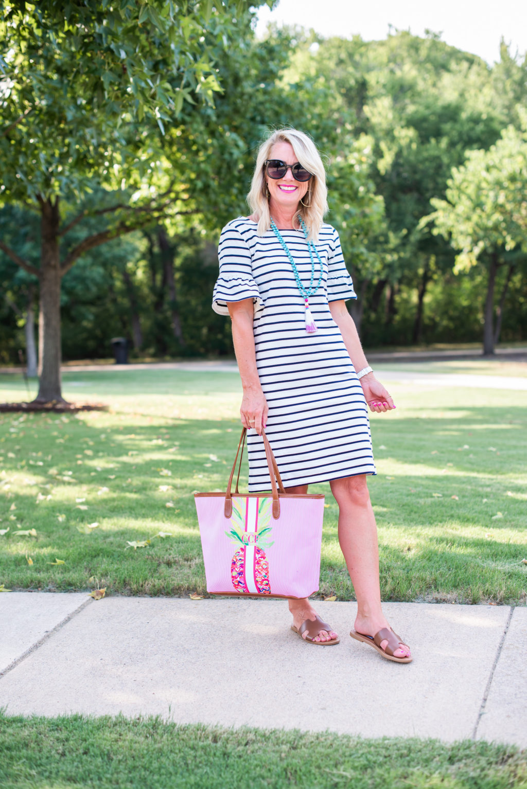 jcrew striped dress 