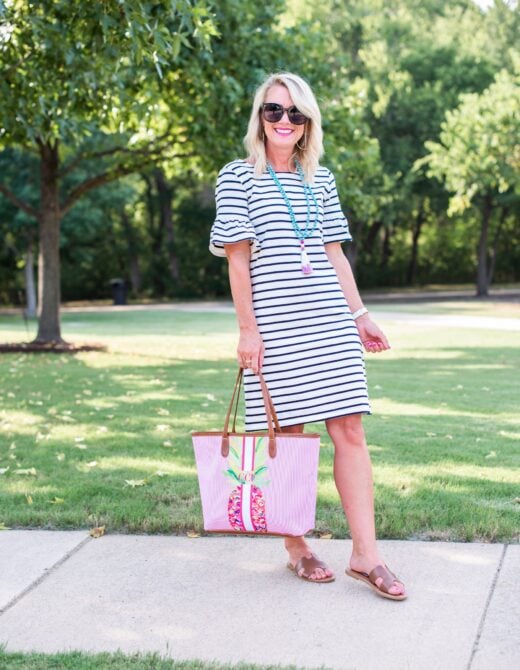 jcrew striped dress